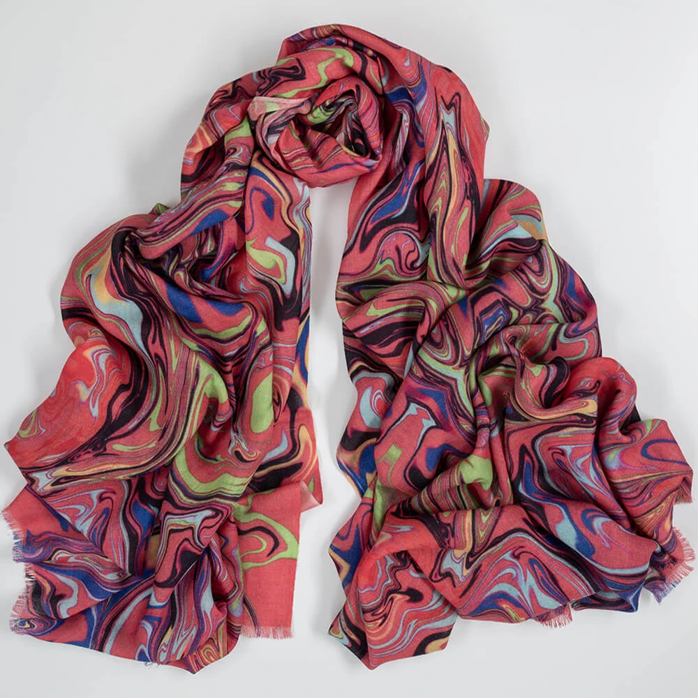 The Kaleidoscope Quartet - Pink Drift Cashmere And Silk Wrap 7 The Kaleidoscope Quartet - Pink Drift Cashmere And Silk Wrap - Image 5