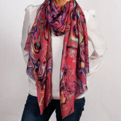 The Kaleidoscope Quartet - Pink Drift Cashmere And Silk Wrap 15 The Kaleidoscope Quartet - Pink Drift Cashmere And Silk Wrap -Elegant Scarf Store pink Kaleidoscope cashmere silk wrap 3