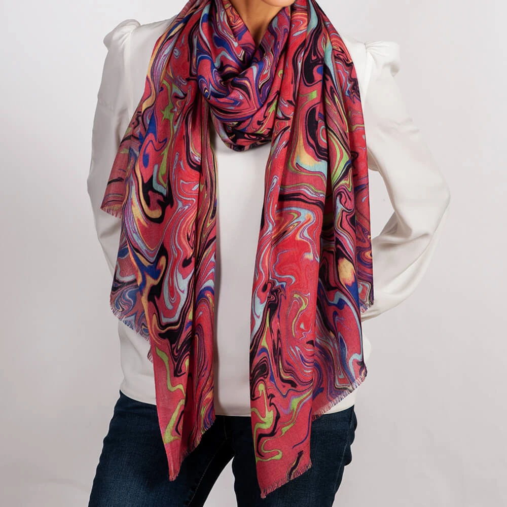 The Kaleidoscope Quartet - Pink Drift Cashmere And Silk Wrap 8 The Kaleidoscope Quartet - Pink Drift Cashmere And Silk Wrap - Image 6