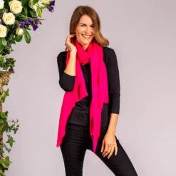 Magenta Pink Cashmere And Silk Wrap -Elegant Scarf Store pink cashmere silk scarf 2 a2b8c138 9702 4b8b aff6 ba592ede85ee