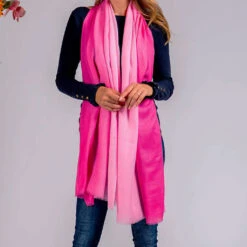 Pretty Flamingo Shaded Pink Cashmere And Silk Wrap -Elegant Scarf Store pink flamingo cashmere silk wrap 1 f21ebed5 cb0f 420e b955 d0e756bad573