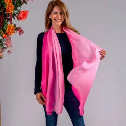 Pretty Flamingo Shaded Pink Cashmere And Silk Wrap -Elegant Scarf Store pink flamingo cashmere silk wrap 3 6b679b81 4787 4709 a583 15f5caeb6c85