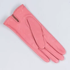 Pink Whisper Silk Lined Italian Leather Gloves 7 Pink Whisper Silk Lined Italian Leather Gloves -Elegant Scarf Store pink silk lined leather gloves 2