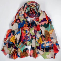 PRE ORDER: The Liberty ‘Art Nouveau’ Quintet - Prospect Road Cashmere And Silk Wrap -Elegant Scarf Store prospect print cashmere wrap 4
