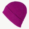Fuchsia Pink Rib Knit Cashmere Beanie -Elegant Scarf Store purple cashmere beanie