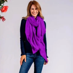 French Violet Handwoven Cashmere Shawl 10 French Violet Handwoven Cashmere Shawl -Elegant Scarf Store purple cashmere shawl 2
