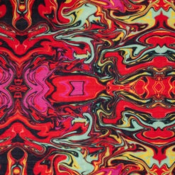 The Kaleidoscope Quartet - Red Reverie Cashmere And Silk Scarf -Elegant Scarf Store red Kaleidoscope cashmere silk wrap 2