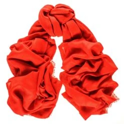 Chilli Red Cashmere And Silk Wrap -Elegant Scarf Store red cashmere silk wrap 1