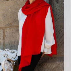 Chilli Red Cashmere And Silk Wrap -Elegant Scarf Store red cashmere wrap 1 8ace792c a157 4736 8619 7a9c76216ddf