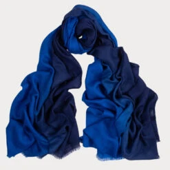 Navy To Sapphire Shaded Cashmere And Silk Wrap 10 Navy To Sapphire Shaded Cashmere And Silk Wrap -Elegant Scarf Store sapphire navy cashmere silk wrap 4