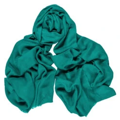 Teal Green Cashmere And Silk Wrap -Elegant Scarf Store teal cashmere silk wrap 4