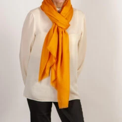 The Spice Route Quintet - Turmeric Cashmere And Silk Wrap -Elegant Scarf Store turmeric cashmere silk wrap 4
