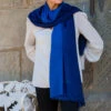Navy To Sapphire Shaded Cashmere And Silk Wrap -Elegant Scarf Store two tone blue cashmere wrap 1