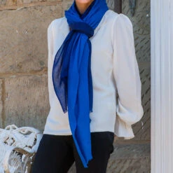 Navy To Sapphire Shaded Cashmere And Silk Wrap 11 Navy To Sapphire Shaded Cashmere And Silk Wrap -Elegant Scarf Store two tone blue cashmere wrap 3