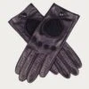 Ladies' Black Leather Driving Gloves -Elegant Scarf Store womens black leather driving gloves
