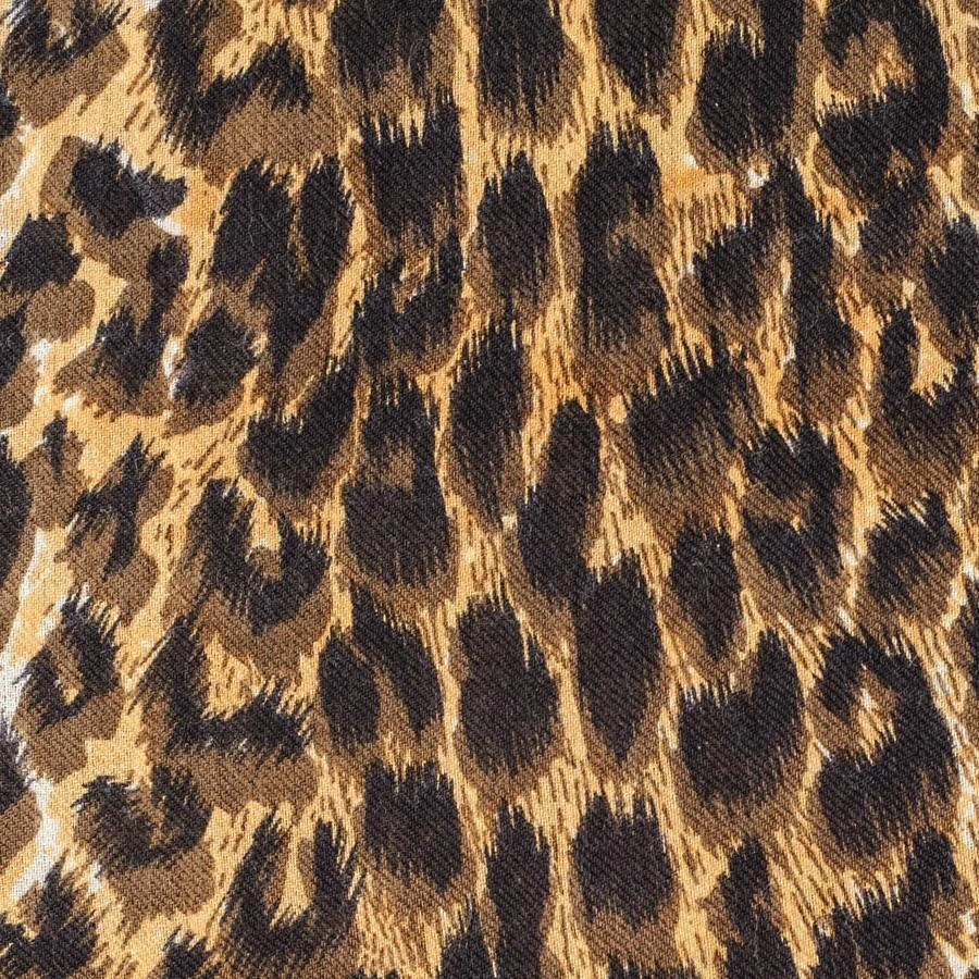Brown Leopard Print Cashmere And Silk Scarf 13 Brown Leopard Print Cashmere And Silk Scarf - Image 11