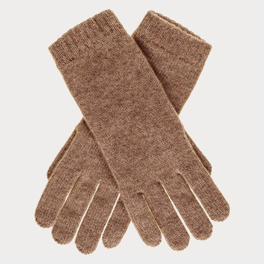 Ladies Light Brown Cashmere Gloves 3 Ladies Light Brown Cashmere Gloves