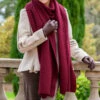 Superluxe Burgundy Italian Cashmere Scarf 2 Superluxe Burgundy Italian Cashmere Scarf -Elegant Scarf Store womens burgundy cashmere scarf 1