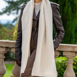 Superluxe Vanilla Cream Italian Cashmere Scarf