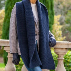Superluxe Classic Navy Italian Cashmere Scarf
